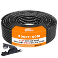 CheeMuii 200 FT 3/8 Pneumatic Tubing 3/8" DOT Air Line SAE J844 PA12 Nylon DOT Air Hose 61 Meter 3/8 Inch OD Pneumatic Air Tubing Pipe Hose Line - color: Black, size: 3/8"OD-200FT