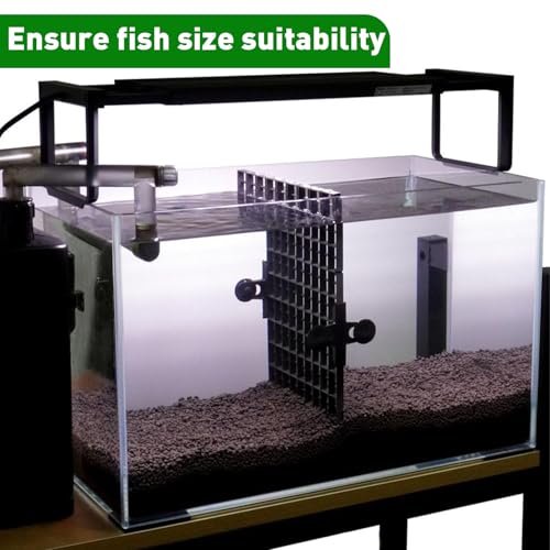 LINLAN 6 Pieces 11.8x11.8in (30X30cm) Aquarium Grid Plastic, Fish Tank Divider, Egg Crate for DIY Filtration and Bottom Protection in Aquascaping (White-No Accessories)