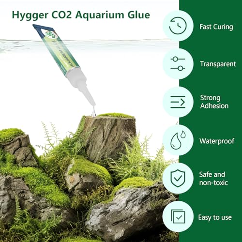 3 PCS Aquarium Glue, Clear Reef Glue for Plants, Rocks, Moss, Coral, Stone, and Wood, Suitable for Freshwater and Saltwater Aquascaping