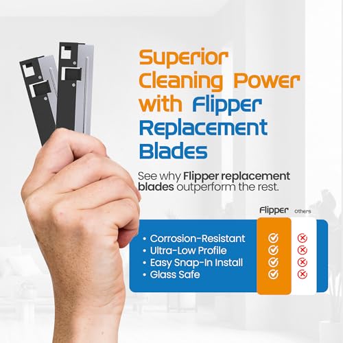 Flipper Nano Aquarium Algae Scraper for Fish Tank Cleaning Kits – Stainless Steel Replacement Blades for Glass Tanks – Aquarium Cleaner Blades, 2 Pack - style: Nano