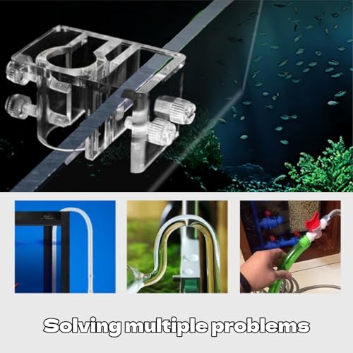 3Pcs Acrylic Aquarium Hose Holder Practical Tube Clips Aquarium Water Pipe Clamp for Fish Tank Water Pump Pipe Mounting