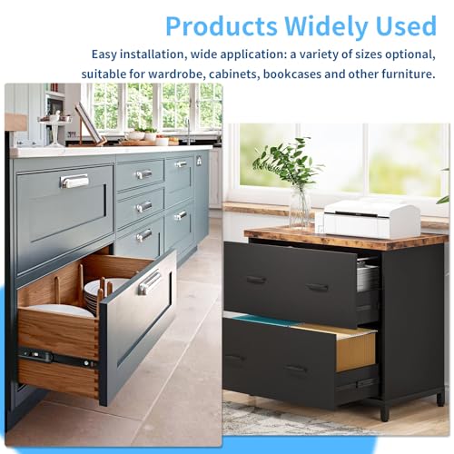Soft Close Drawer Slides 5 Pairs Full Extension 12 14 16 18 20 22 24 inch Side Mount Pull Out Kitchen Cabinet Rails Bracket Replacement Ball Bearing Tracks kit Guide Runner 100 LB Capacity - size: 12 Inch, style: Soft close-5 pair