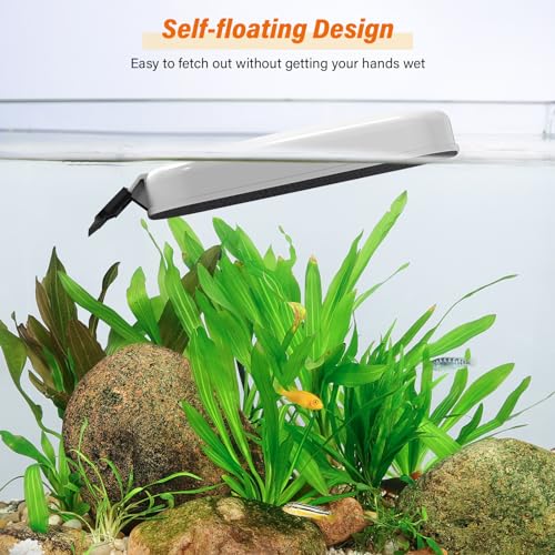 fishkeeper Magnetic Aquarium Fish Tank Glass Cleaner - Exquisite & Super Strong Magnetism, Double Side Floating Algae Scraper Cleaning Tools for 0.1 to 0.7 Inch Glass Tanks (Mini/M/L/XL) - color: White, size: L (for 0.5" - 0.67" glass)