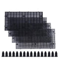 ALEGI Plastic Grid Divider Tray Egg Crate Louvre Aquarium Fish Tank Bottom Isolation with Bracket (4pcs Black) - size: 4pcs Black