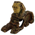 balacoo Aquarium Sphinx Statue Ornament 8.26X3.54X5.51In Golden Resin Egyptian Fish Tank Decor for Freshwater Saltwater Landscaping Betta Hides Desktop Decoration
