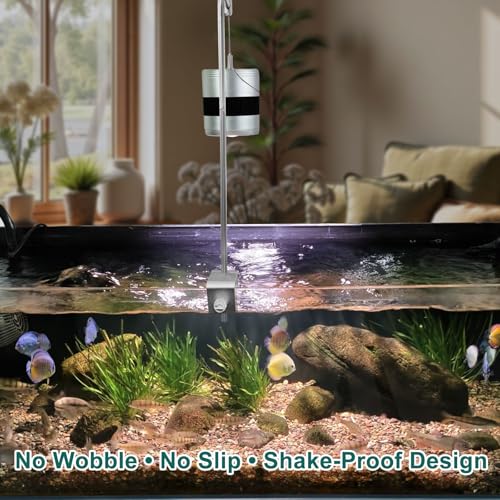 2 Pcs Aquarium Light Riser Stand for Rimless Fish Tanks - Adjustable Tank Light Holder Fits 5–24" LED/T5/Hybrid Fixtures, Saltwater & Freshwater Aquarium Light Hanging Kit