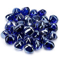 Stanbroil 10-Pound Fire Glass Diamonds - 1/2 inch Luster Fire Glass for Fireplace Fire Pit and Landscaping, Royal Cobalt Blue Luster - color: Royal Cobalt Blue Luster