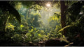 Aquarium Background, Ocean Fish Tank Background, Terrarium Background Cloth, Vinyl Cloth 48 x 18 inches - color: Forest, size: 48X18in