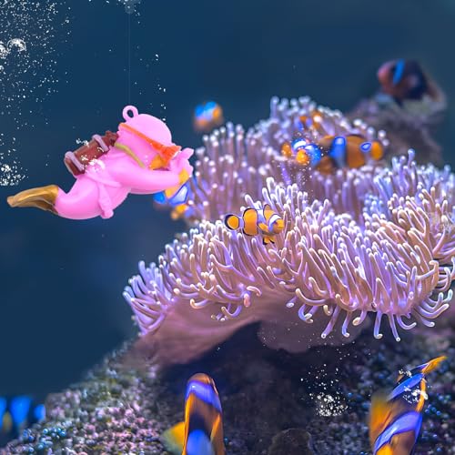 onesimcr Floating Fish Tank Decorations, Aquarium Decorations, Lovely Diver Fish Tank Decorations, Floating Device Fish Tank Accessories，Suitable for All Kinds of Fish Tanks(Purple)… - color: Purple