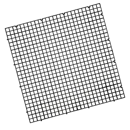 ALEGI 12 Pcs Aquarium Fish Tank Divider Plastic Egg Crate Aquarium Filter Bottom Tray Grid Isolation Board Partition Net Pane Separator (L 12pcs Black) - size: L 12pcs Black