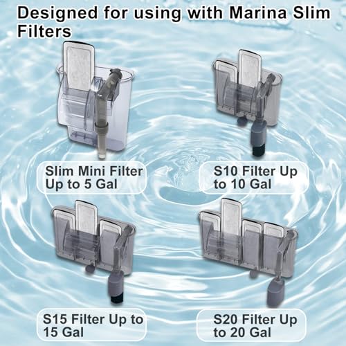 8 Pack Filter Cartridge for Marina Slim Filter S10/S15/S20, Replacement Fish Tank Cartridges with Ceramic for All Three Marina Slim Models - size: 8 Pack
