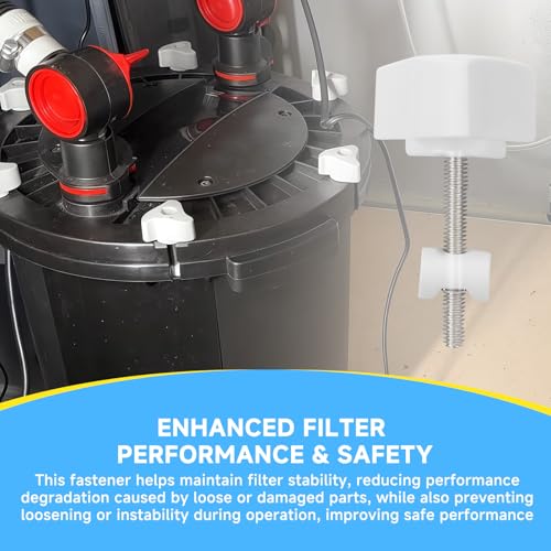 2PCS Canister Filter Lid Fastener Compatible with Fluval FX2 FX4 FX5 FX6 Lid Fastener Replacement Parts A20215 Lock Nut, Filter Lid Lock Clamp for Aquarium