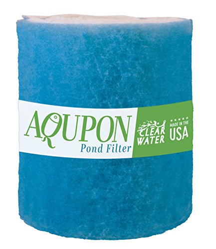 Koi Pond Filter Media Pad - Cut to Fit Roll (Dye-Free/Blue Bonded) - 1.25 Inch Thickness (10 ft, Blue) - color: Blue, size: 10 ft