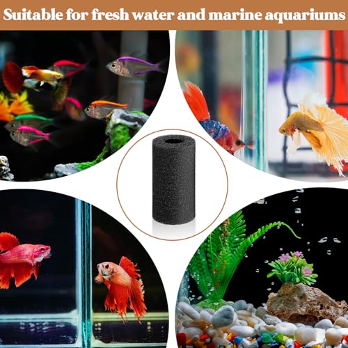 12PCS Pre Filter Sponge, Aquarium Filter Sponge 0.87" Aquarium Intake Sponges Replacement AquariumFilter Accessories for Freshwater Saltwater Aquariums Fish Tank FilterAccessories