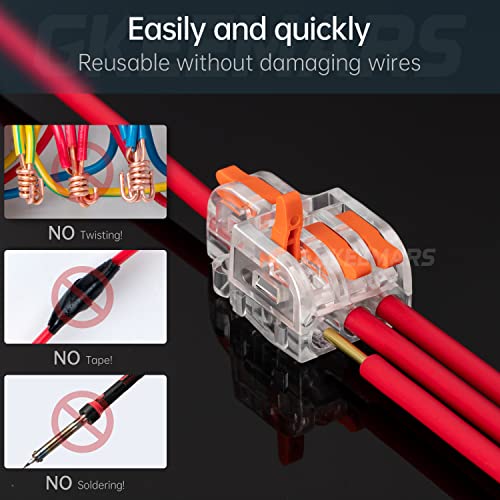 10Pcs Mini Electrical Wire Connectors, DIY Splicing into 4/6/8/9/10 Way Quick Connector Terminal Blocks (1 in 3 Out, PC) - style: 1 in 3 out, PC