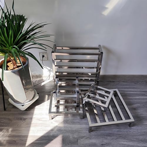 Stainless Steel Floor Bracket Rectangular Shelf with Raised Base, Fish Tank Bottom Frame, Heavy-Duty Shelf,10 * 10 * 5cm - size: 10*10*5cm
