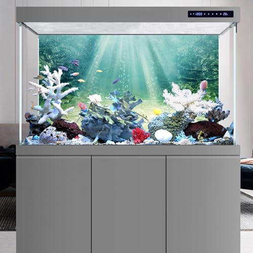 AWERT 36x24 inches Aquarium Background Aquatic Plant Bubble Underwater Ocean Floor Fish Tank Background - size: 36x24in/90x60cm