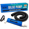 Manual Bilge Pump for Kayak Canoe Dinghy, Handheld Siphon Bailer with 24 Inch Hose, Floats if Dropped Overboard, Portable Hand Pump, Blue - Better Boat - color: Blue