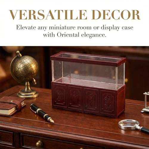 STOBOK 1Pc Dollhouse Fish Tank Miniature Aquarium Tiny Fish Bowl Vintage Sand Table Decoration Miniature Dollhouse Accessories for DIY Garden Desk Decor, 3x2 Inches