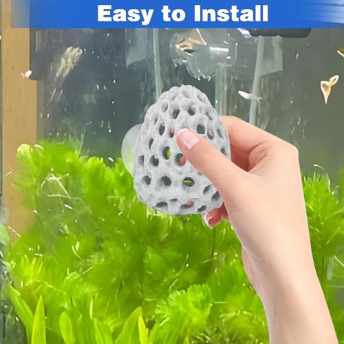 Shrimp Dome Hide Betta Habitat Fish Tank Tunnel with Suction Cup Aquarium Fish Cave Hideout Ornament Accessories for Shrimp Guppy Hiding Resting White - color: White