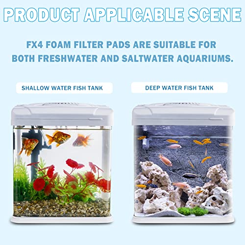 Fx4 Foam Filter Pads Replacement Compatible with Fluval FX5 / FX6 Canister Filter, Aquarium Bio Sponge Foam Filter Pads (12 Packs)
