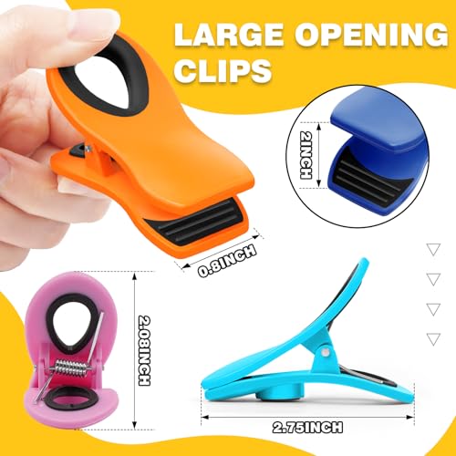 10PCS Magnetic Chip Clips Airtight Seal Reusable Colorful Bag Clips for Food Storage Heavy Duty Plastic Food Clip for Refrigerator,Fridge,Snack, Kitchen,Bread Bag,Garden,Clothes Pins Home Decor - color: Multicolored