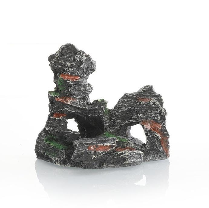 Fish Aquarium Decor - Small Fish Tank Rockery Decorations for Betta Cichlids Hideaway Cave - color: Mountain 1