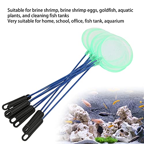 10 Pcs Small Fish Nets, Quick Catch Mesh Nylon Net with Plastic Handle, Lightweight Fishing Nets for Catching Small Fish Shrimp, Aquarium Nets for Brine Shrimp Eggs Goldfish and Aq