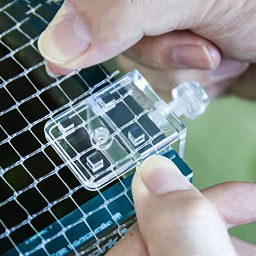 2 Pieces Fish Tank Screen Net Holder Clamp Anti-Jump Net Mounting Clip Multifunctional Transparent Acrylic Clamps, 3.8x2.8x3.3cm