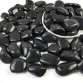 1-2.2 Inch High Decorative Black River Rocks, 5LB Polished Stones, Pebbles for Landscaping, Fish Tank, Garden, Vase Filling Pebbles, Outdoor Decorative River Rocks - size: 5LB, style: Black