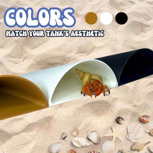 REEFSHAPE Aquarium or Terrarium Pocket Cave | Minimalist Shelter Cave for Fish, Shrimp, Reptiles, Amphibians, & More! | Made in USA (Pocket Cave, Black)