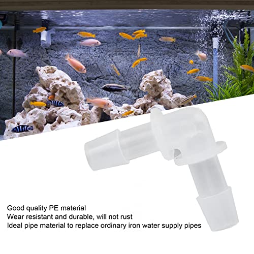 SUNGOOYUE Plastic Fitting 90 PE Elbow Hose Connector 6.4mm Same Diameter Tube Fitting for Pump Tube and Silicone Fish Tank Hose Connection Antiscratch Antirust (9.5mm) - size: 9.5mm