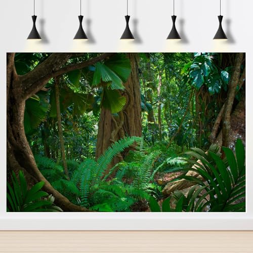 3 Pack Forest Reptile Habitat Background Tropical Rainforest Aquarium Background Foggy Forest Sun Rays Mushrooms Terrarium Background Rock Mountain Clear Blue Sky Fish Tank Background 36x18in - size: 36(W)x18(H)inches/ 90(W)*45cm(H)
