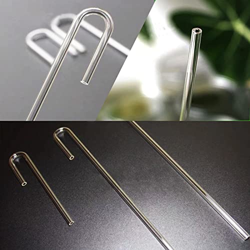 2X Acrylic U Shape Tube for Aquarium Air Pump Fish Tank Accessories Aquarium CO2 Diffuser Connector Tube - size: Acrylic