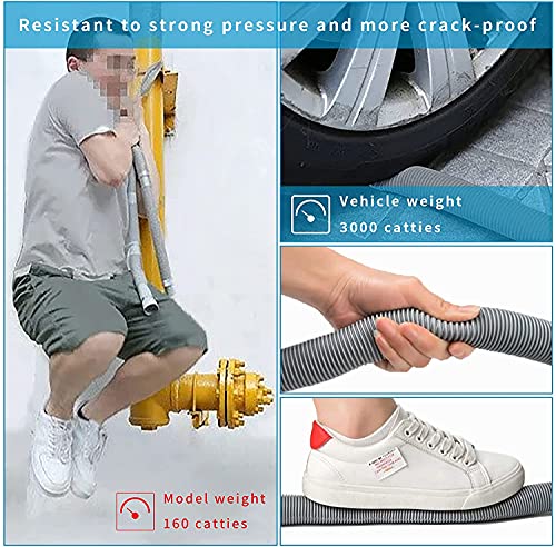 Elyfree 10ft Washing Machine Drain Hose, Universal Drain Hose Extension Kit for Washer, Dishwasher, Flexible Discharge Hose for LG/GE/Samsung, Fit up to 1-1/2 Inch Drain Outlets (10)