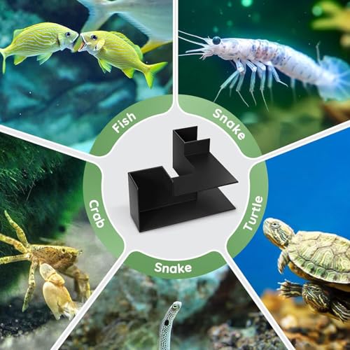 Safe Aquarium Corner Tunnel Decorative Hideouts Place Fishtanks Shelter Cave Display Tunnel for Fish Shrimp and Reptiles Corner Ornament - color: Pack 2 Pieces
