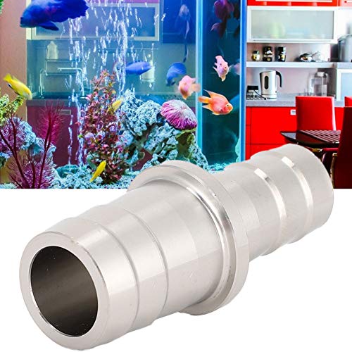 Aquarium Hose Adapter, Stainless Steel Fish Water Pipe Adapter Converter Aquarium Tubing Pipe Connector Hose Joint Fittings(12mm to 16mm)