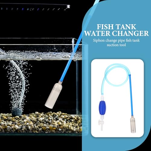 Beaupretty Manual Aquarium Gravel Vacuum Siphon Water Changer, 1.96m Thickened Hose Fish Tank Cleaner for Household Aquarium Maintenance