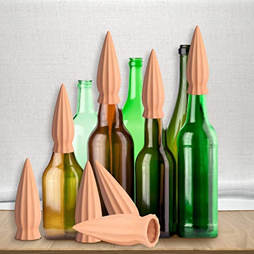 Tcamp 8Pack Plant Self Watering Spikes, Terracotta Plant Watering Devices Wine Bottle Plant Self-Watering Stakes for Indoor Outdoor Plants - size: 8 Pack