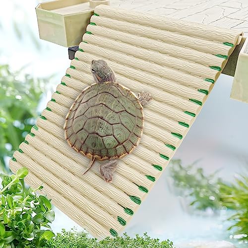 Keedolla Floating Turtle Pier and Basking Platform, Turtle Basking Platform Ramp Tortoise Reptile Floating Docks Climbing Ladder for Crabs, Frogs, Newts, Salamanders - Medium - size: Medium - 20 gallon or larger fish tank
