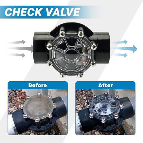 7305 Check Valve Replacement for Jandy 2 Inch to 2-1/2-Inch Check Valve pvc 180-Degree Compatible with Pool and Spa