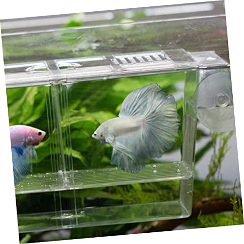 Kisangel Aquarium Fish Breeding Box Floating Fish Observation Tank Fry Incubation Container Suction Cup