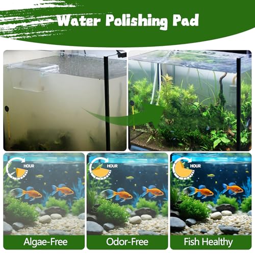 Aquarium Polishing Filter Pad-Ultra Fine 200 Micron Filter Floss for Crystal Clear Water,Cut-to-Size Filter Media for Fish Tank,Safe for Fish/Reef/Turtles (24" x 36", 1 Pack) - size: 24" x 36" - 200 Micron