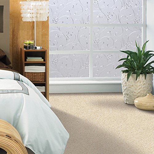 Niviy Window Privacy Film Static Cling Non-Adhesive Window Film Frosted Glass Bathroom Door Decoration Privacy Covering (17.7"x 78.7") - color: Pure, size: 17.7" X 78.7"