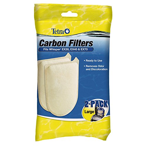 Tetra Carbon Filters 2 Count, For aquariums, Large, Fits Tetra Whisper EX Filters, Whites & Tans (26332) - size: 2-count, style: large