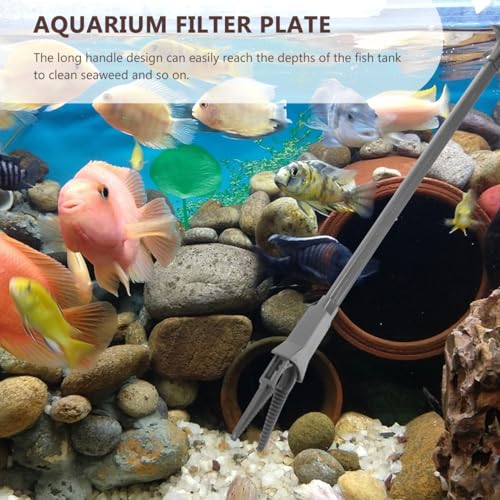 Abaodam 3Pcs Aquarium Tweezers and Feeding Tongs, Stainless Steel Terrarium Tools for Reptile Tank, Long Fish Tank Cleaning Tongs for Aquarium Plant Maintenance, Snake and Lizard Feeding Clamp