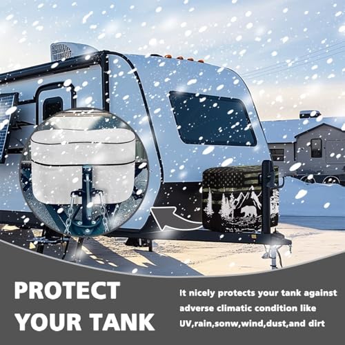 American Flag Mountain Travel Trailer Propane Tank Cover Waterproof Propane Gas Tank Cover Sun Protection with Zipper Four Seasons General - color: American Flag Mountain, size: S(20LB)