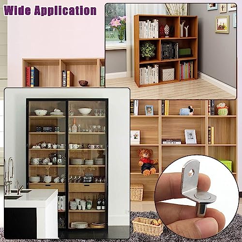 5mm Shelf Support Peg，Support Cabinet Shelf Pins，Shelf Bracket Pegs with Hole，L-Shaped Nickel Plated Furniture Replacement Peg for Bookcase Kitchen Closet Shelf Shelves Furniture Cabinet - size: 30PCS