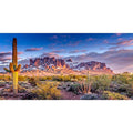 Leyiyi 72x18 inches Arazona Mountain Cactus Photography Background Desert Sunset Summit Western American Travel Hiking Desert Flora Cloud Desolate Cowboy Polyester Backdrop Terrarium Background - color: Desert1, size: 72x18in