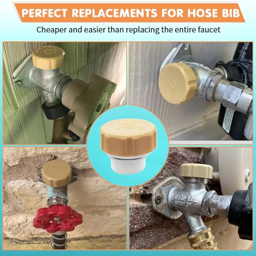 2PCS UPC ASSE 1019-A Repair Kit, Vacuum Breaker Repair Kit, Anti Siphon Valve Replacement, ASSE 1019 Outdoor Hose Bib or Faucet Repair kit with 2PCS 3/4"GHT Hose End Caps - color: Yellow
